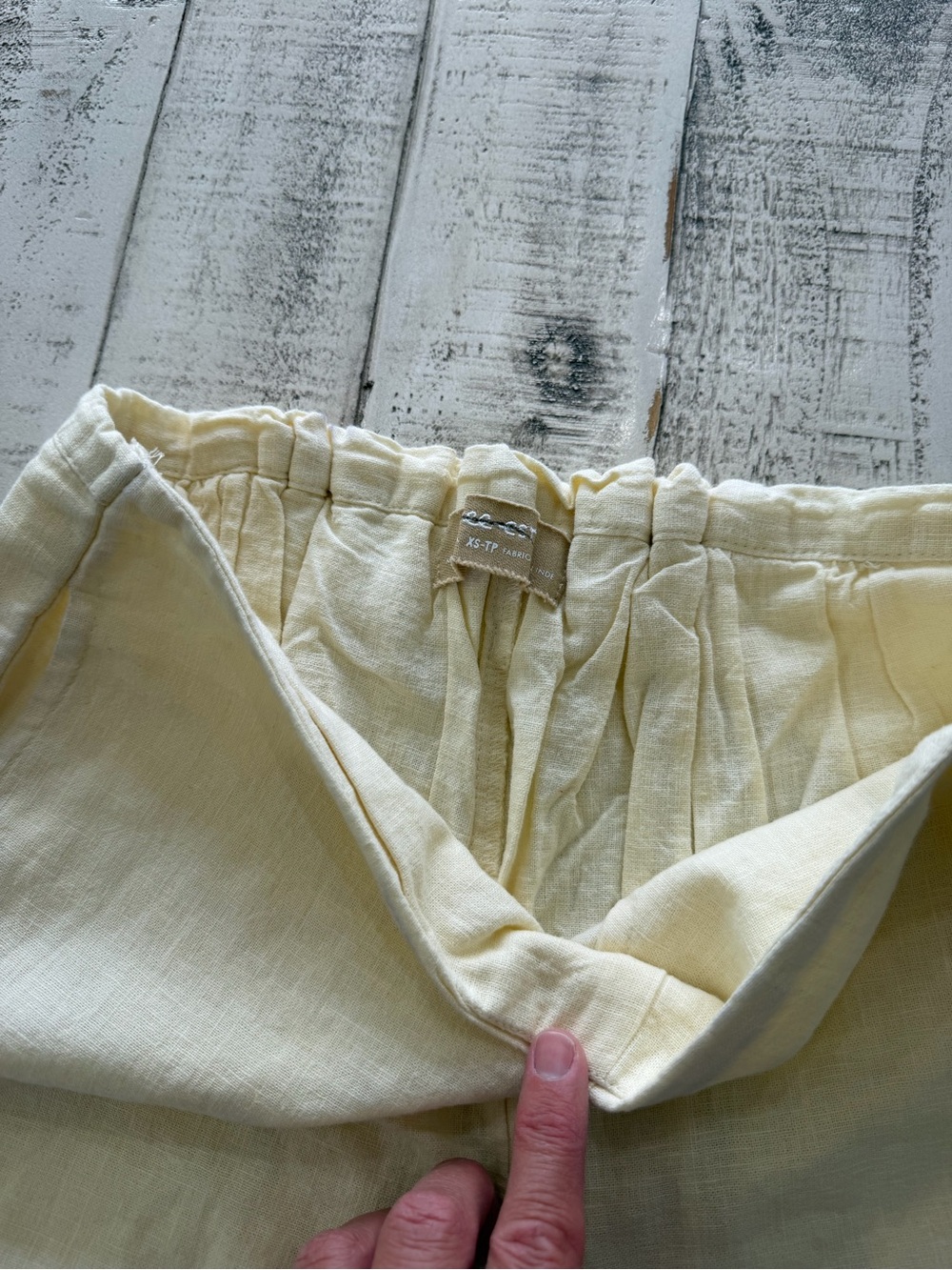 Free People Demi Wide Leg Linen Blend Pants Tea Cookie Color - Picture 12 of 15